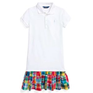 Polo Ralph Lauren Madras-Skirt Mesh Polo Dress